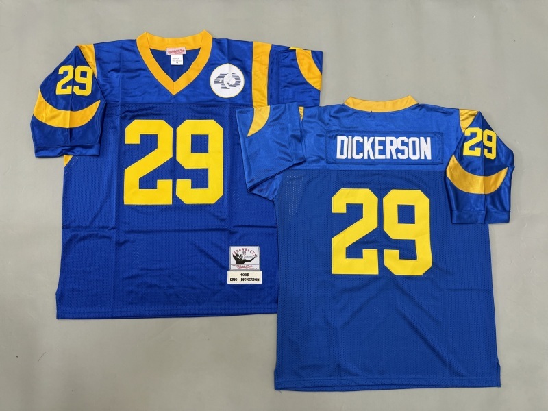 Men 2025 Los Angeles Rams 29 Dickerson blue Throwback Limited NFL Jersey style 002